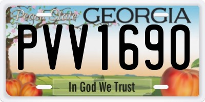 GA license plate PVV1690