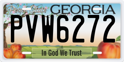 GA license plate PVW6272