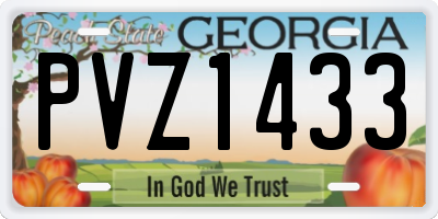 GA license plate PVZ1433