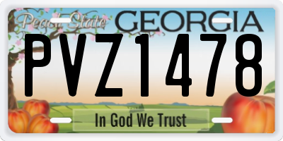 GA license plate PVZ1478