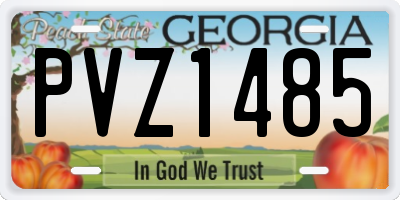 GA license plate PVZ1485