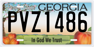 GA license plate PVZ1486