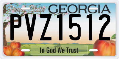 GA license plate PVZ1512