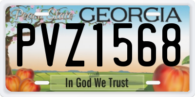 GA license plate PVZ1568