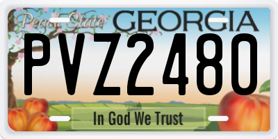 GA license plate PVZ2480