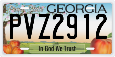 GA license plate PVZ2912