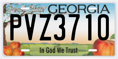 GA license plate PVZ3710