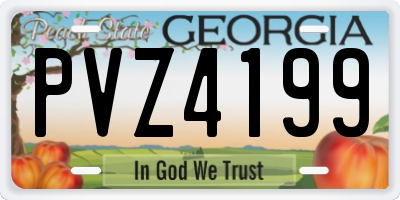 GA license plate PVZ4199