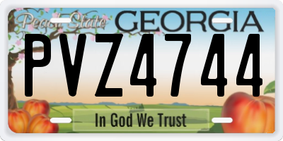 GA license plate PVZ4744