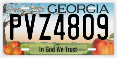 GA license plate PVZ4809