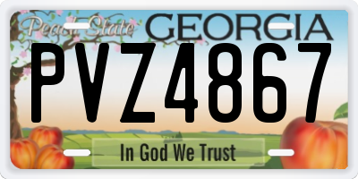 GA license plate PVZ4867