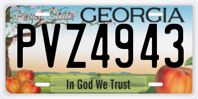 GA license plate PVZ4943