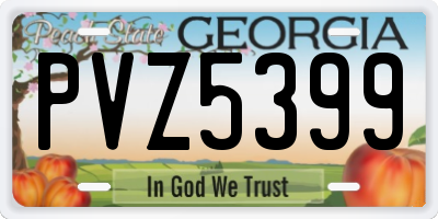GA license plate PVZ5399