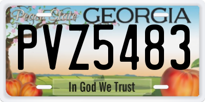 GA license plate PVZ5483