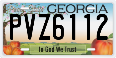 GA license plate PVZ6112