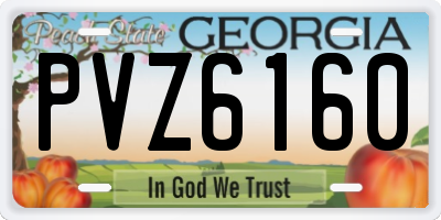 GA license plate PVZ6160