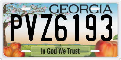 GA license plate PVZ6193