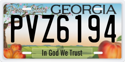 GA license plate PVZ6194