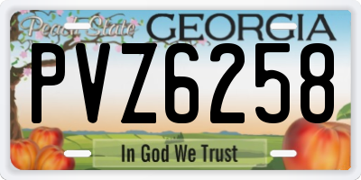 GA license plate PVZ6258