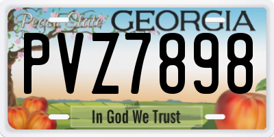 GA license plate PVZ7898