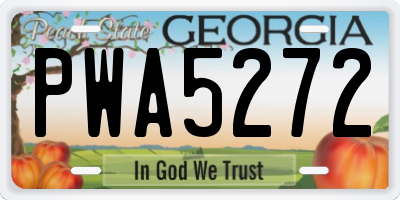 GA license plate PWA5272