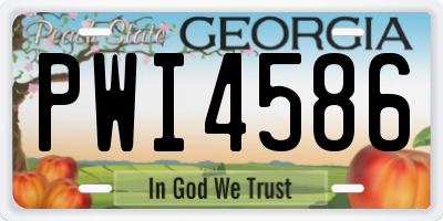GA license plate PWI4586