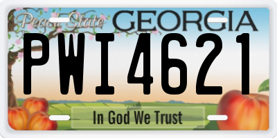 GA license plate PWI4621