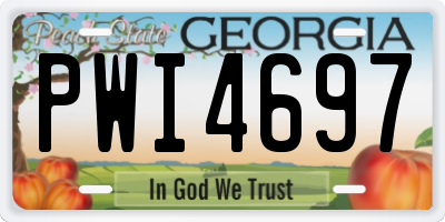 GA license plate PWI4697