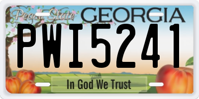 GA license plate PWI5241