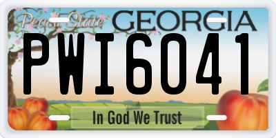 GA license plate PWI6041