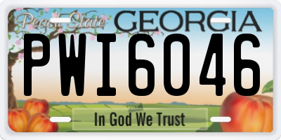 GA license plate PWI6046
