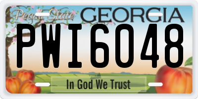 GA license plate PWI6048