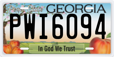 GA license plate PWI6094