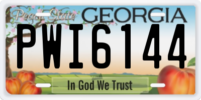 GA license plate PWI6144