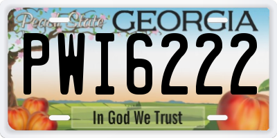GA license plate PWI6222