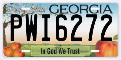 GA license plate PWI6272