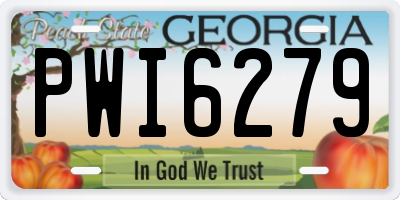 GA license plate PWI6279