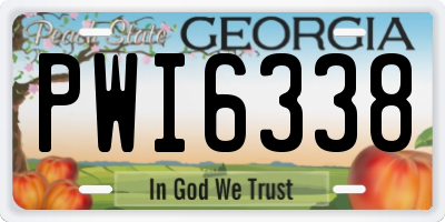 GA license plate PWI6338