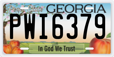 GA license plate PWI6379