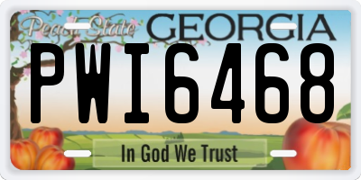 GA license plate PWI6468