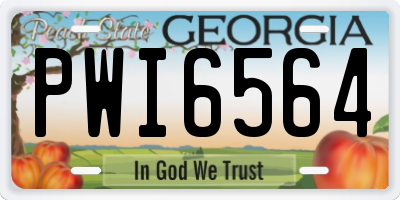 GA license plate PWI6564