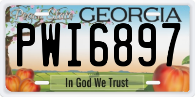 GA license plate PWI6897
