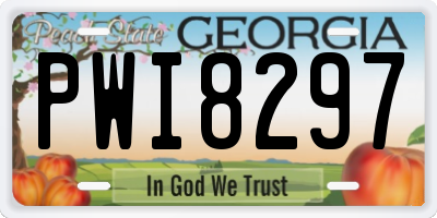GA license plate PWI8297