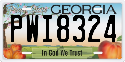 GA license plate PWI8324