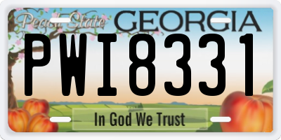 GA license plate PWI8331