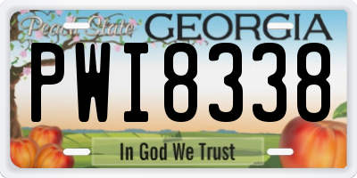 GA license plate PWI8338
