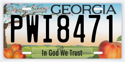 GA license plate PWI8471