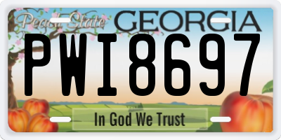 GA license plate PWI8697