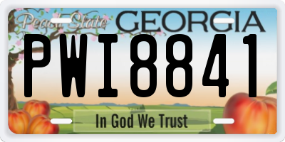 GA license plate PWI8841