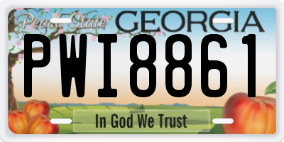GA license plate PWI8861